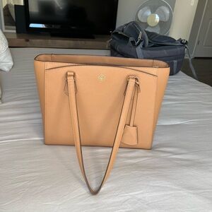Tory Burch Camel Leather Tote